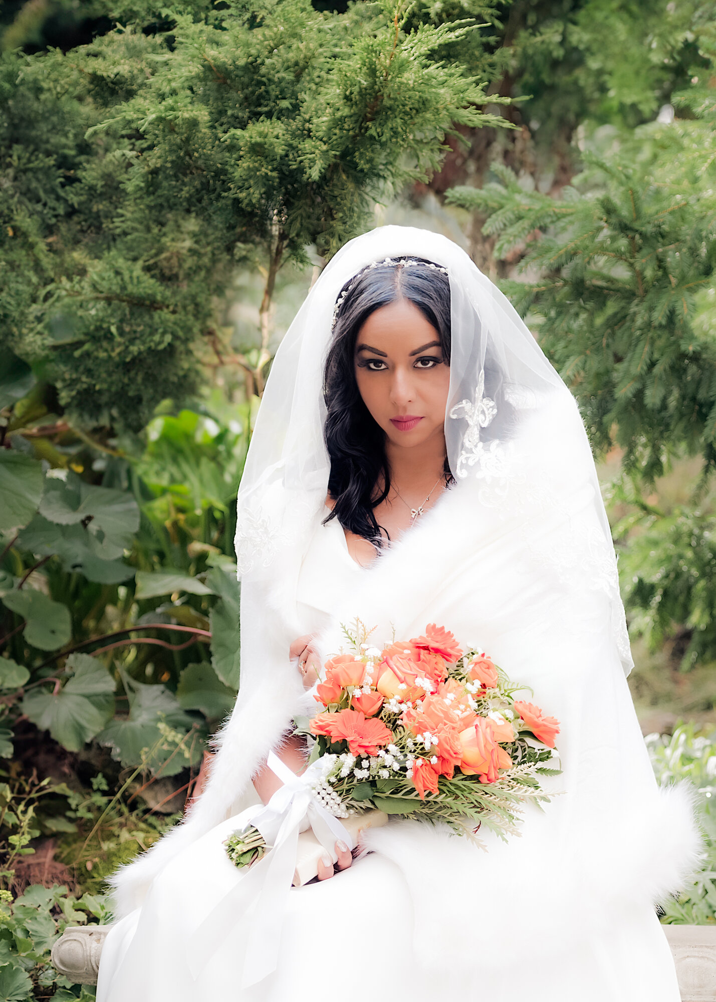 Winter Bride Portrait — wedding photography in Kitchener, Ontario by NN Popa Photography