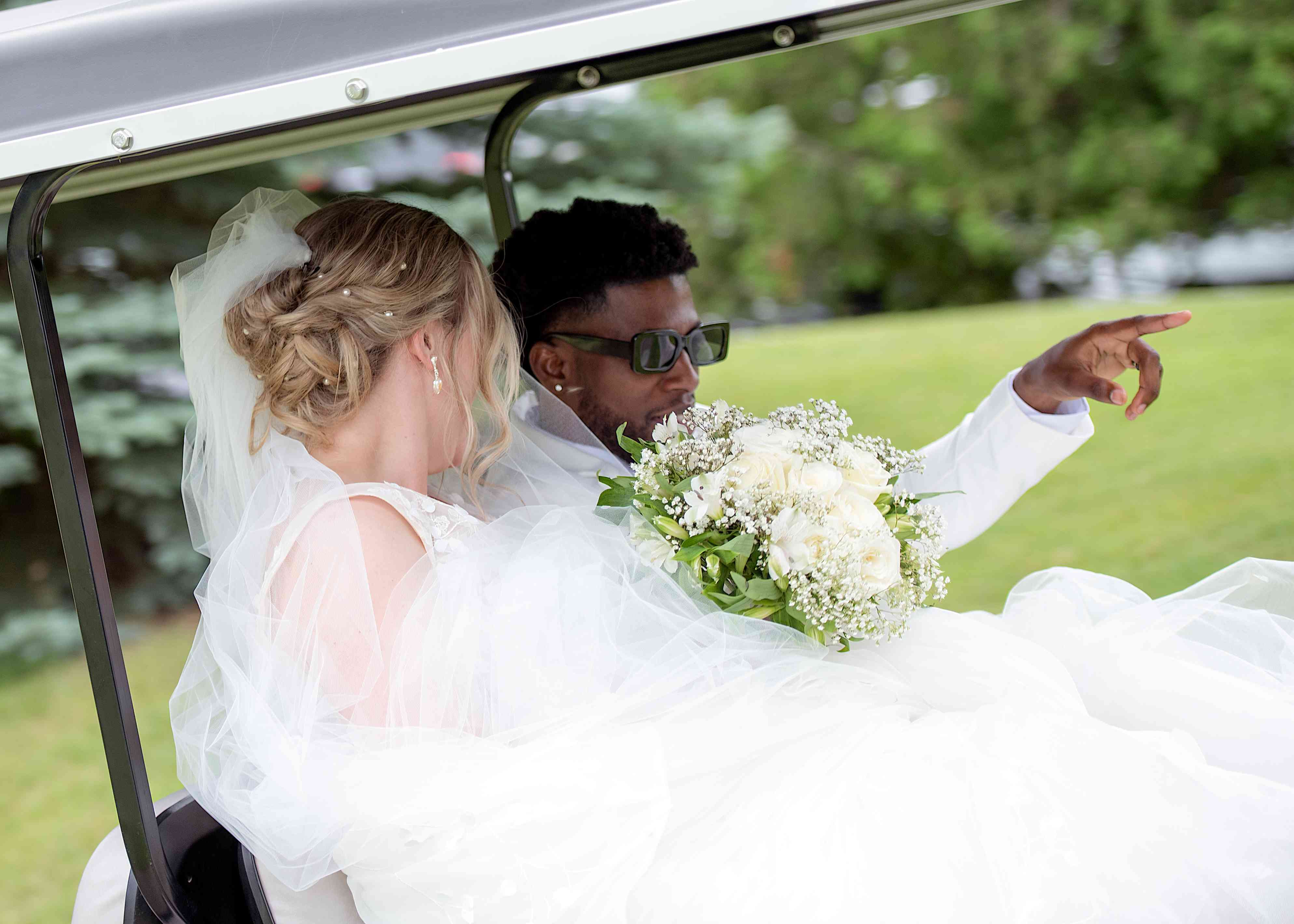 Golf Cart Exit — wedding photography in Hamilton, Ontario by NN Popa Photography
