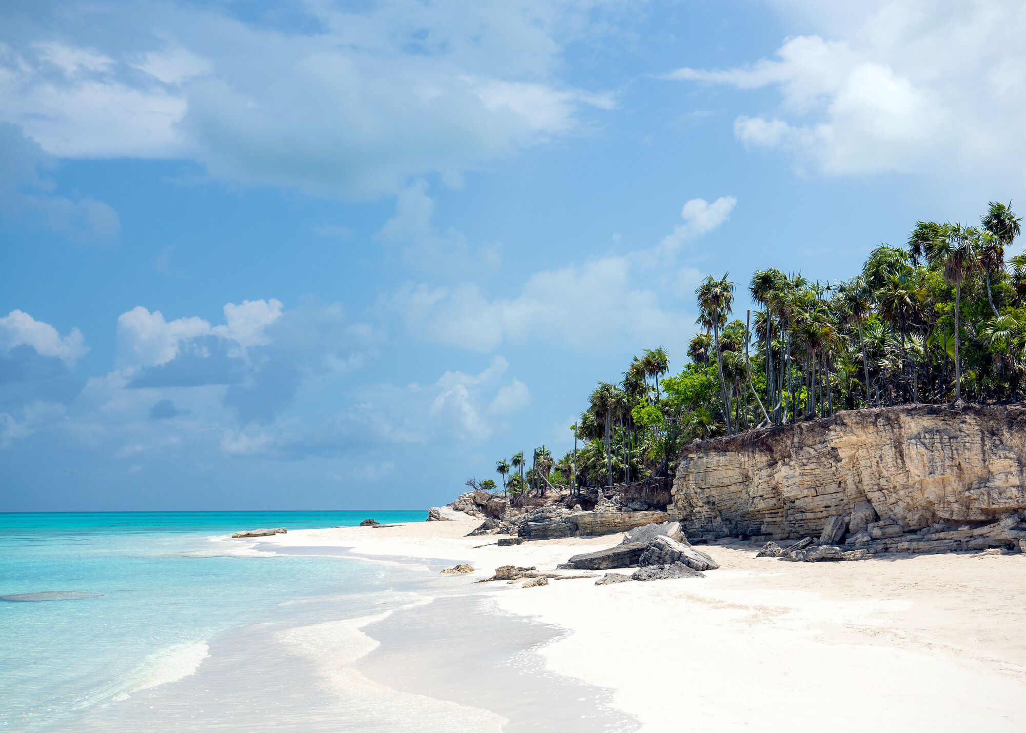 Dramatic beach cliff view in Turks and Caicos — fine art destination photography by NN Popa